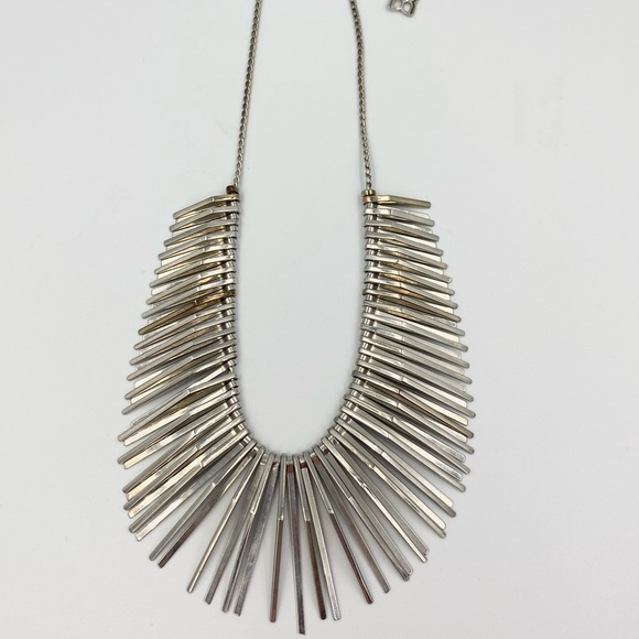 BCBG MaxAzria Silver Spike Necklace